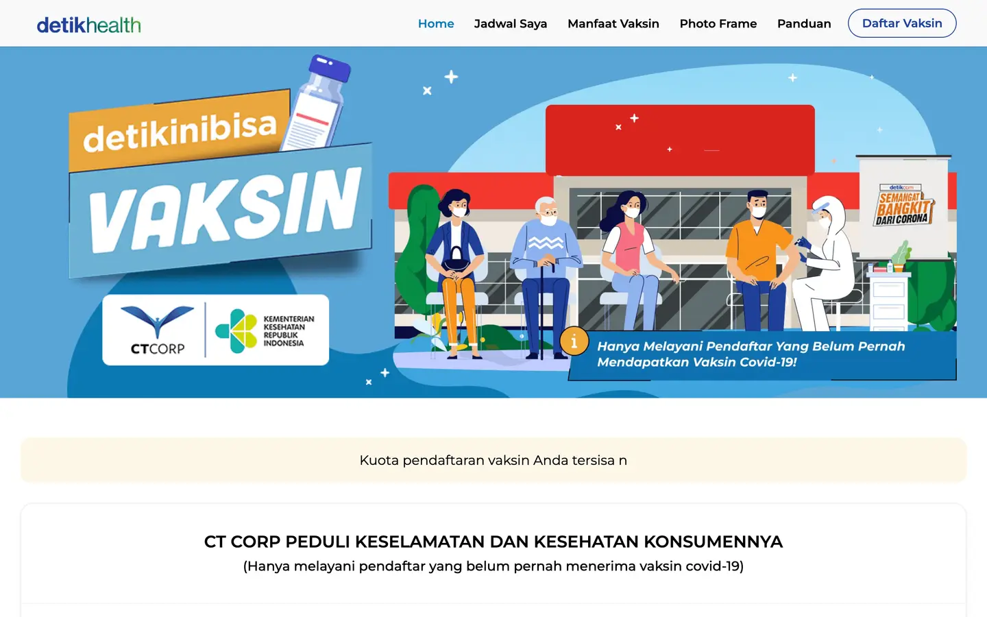 Vaccine Registration for CT Corp